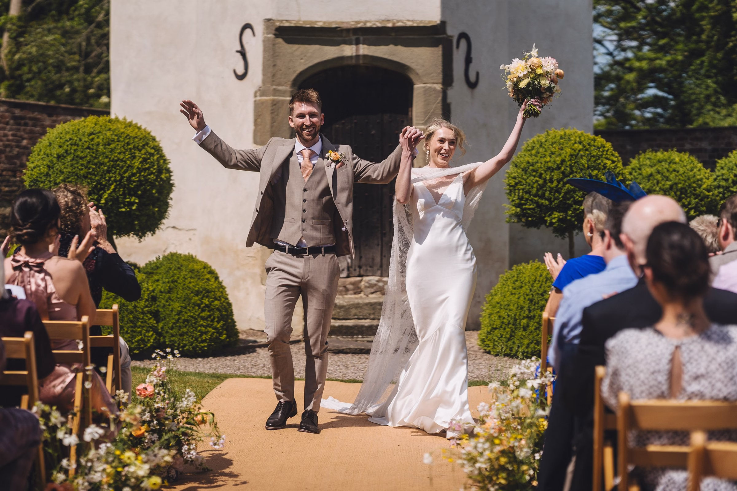 Homme House Wedding Marta May Photography 95 - Chloe’s Theia Couture Dress & Bespoke Bridal Cape for her Spring Country House Wedding at Homme House Homme House Wedding Marta May Photography 95